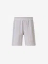 Givenchy Textured Bermuda Shorts With Striped Motif In Striped Motif
