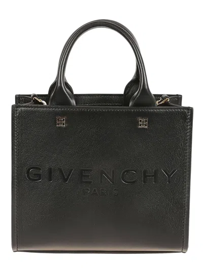 Givenchy Textured Calf Leather Handbag In Black