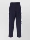 Givenchy Textured Cotton Cargo Pants In Blue
