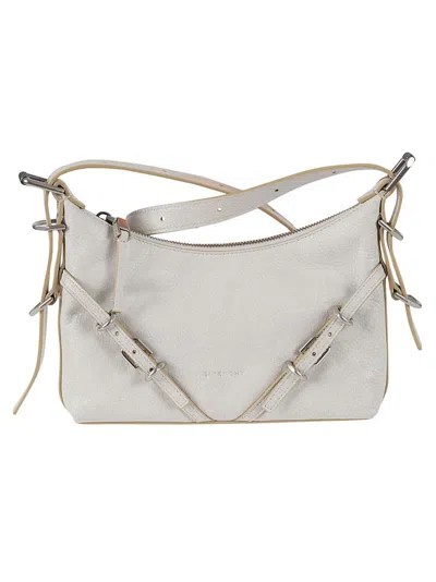 Givenchy Textured Leather Bag With Adjustable Strap In White