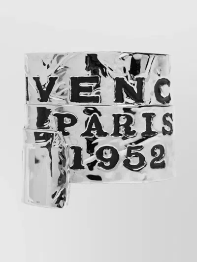 GIVENCHY TEXTURED METAL CUFF BRACELET WIDE BAND