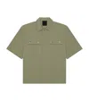 Givenchy Boxy Monogram 72 Embossed Short Sleeve Button-up Shirt