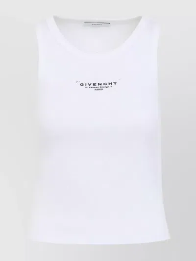 Givenchy Textured Ribbed Sleeveless Top In White