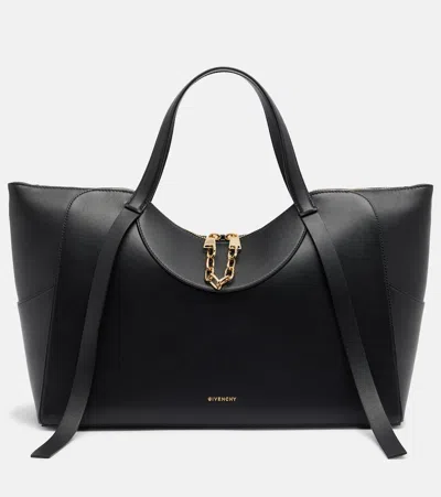 Givenchy The Snatch Large Leather Tote Bag In Black