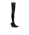 Givenchy Elevated Over-the-knee Wedge Boots In Black