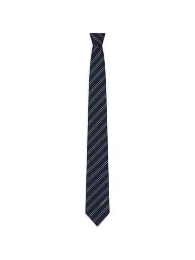 Givenchy Thin Stripes Tie In Silk Gros Grain In Black