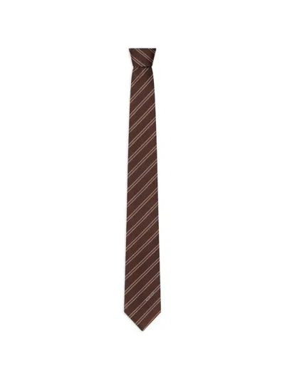 Givenchy Thin Stripes Tie In Silk Gros Grain In Yellow