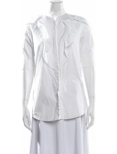Pre-owned Givenchy Three-quarter Sleeve Blouse In White