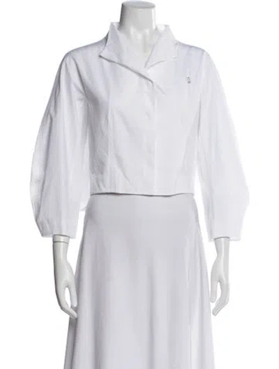 Pre-owned Givenchy Three-quarter Sleeve Blouse In White