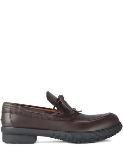 Givenchy Tie-detail Loafers In Brown