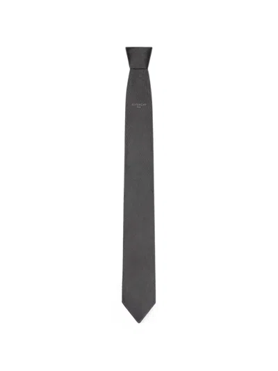 Givenchy Tie In Silk Jacquard In Gray