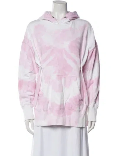 Pre-owned Givenchy Tie-dye Print Crew Neck Hoodie In Pink