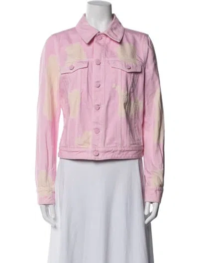 Pre-owned Givenchy Tie-dye Print Denim Jacket In Pink
