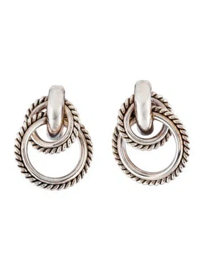 Pre-owned Givenchy Tiered Hoop Clip-on Drop Earrings In Multicolor