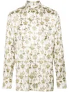 Givenchy Camicia Con Stampa Chandelier In Seta In Beige