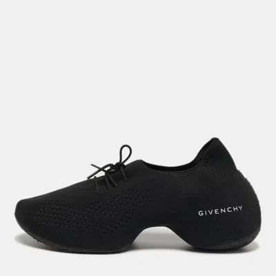 Pre-owned Givenchy Tk-360 Size 37 Black Knit Fabric Low Top Sneakers