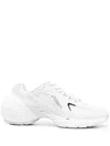 Givenchy White Mesh And Synthetic Leather Tk Mx Sneakers In White