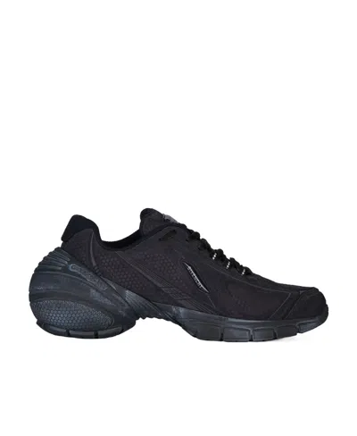GIVENCHY TK-MX RUNNER SNEAKERS IN SUEDE WITH USED EFFECT