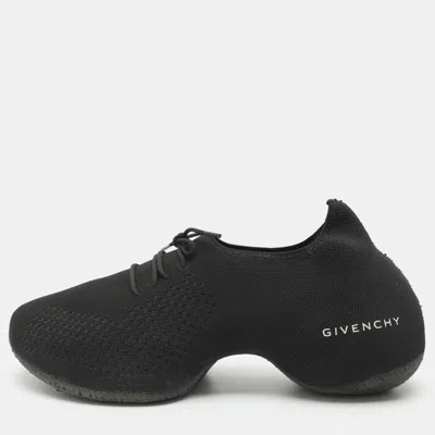 Pre-owned Givenchy Tk-360 Size 38 Black Stretch Fabric Sneakers