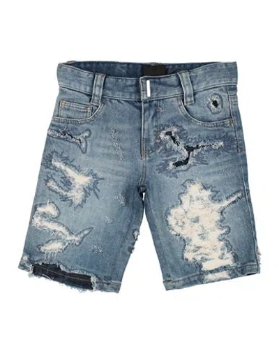 Givenchy Babies'  Toddler Boy Denim Shorts Blue Size 5 Cotton, Elastane, Rubber