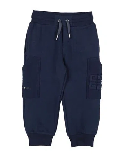 Givenchy Babies'  Toddler Boy Pants Navy Size 4 Cotton, Polyester, Elastane In Blue