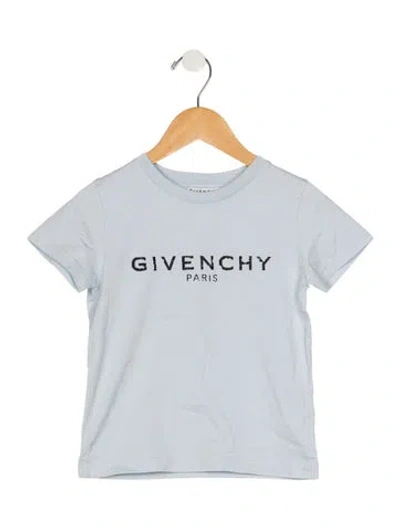 Pre-owned Givenchy Babies' Toddler Boys Branded Crewneck Shirt In Blue