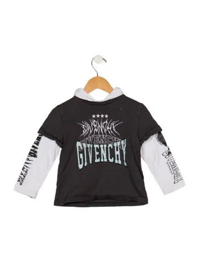 Pre-owned Givenchy Babies' Toddler Boys Branded Embroidered Top In Grey