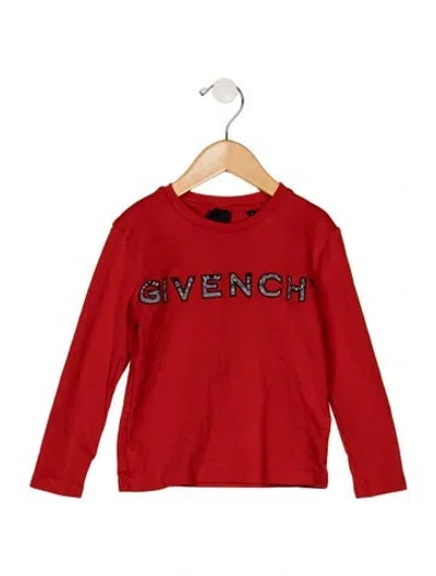 Pre-owned Givenchy Babies' Toddler Boys Branded Long Sleeve Shirt In Red