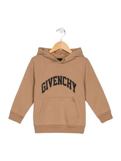 Pre-owned Givenchy Babies' Toddler Boys Branded Patch Pocket Hoodie In Brown