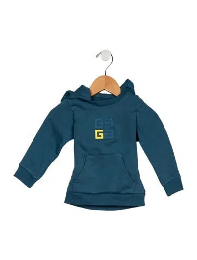 Pre-owned Givenchy Babies' Toddler Boys Branded Pattern Printed Hoodie W/tags In Blue
