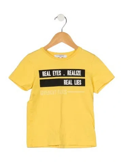 Pre-owned Givenchy Babies' Toddler Boys Branded Pattern Printed Top In Yellow