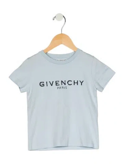 Pre-owned Givenchy Babies' Toddler Boys' Distressed Logo Short Sleeve T-shirt In Blue