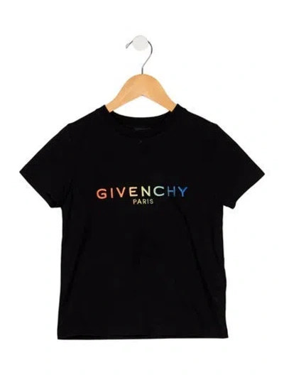Pre-owned Givenchy Babies' Toddler Boys' Embroidered T-shirt In Black
