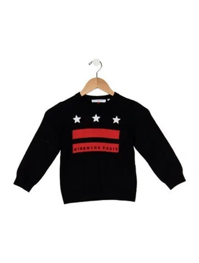 Pre-owned Givenchy Babies' Toddler Boys Knit Patterned Sweater In Black