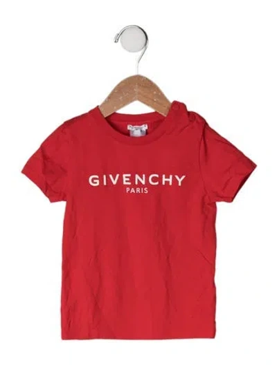 Pre-owned Givenchy Babies' Toddler Boys' Logo Printed T-shirt In Red