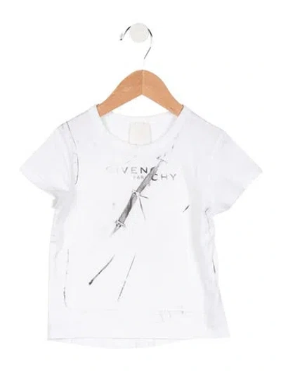 Pre-owned Givenchy Babies' Toddler Boys' Pattern Print T-shirt In White