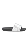 GIVENCHY GIVENCHY TODDLER GIRL SANDALS SILVER SIZE 10C LEATHER