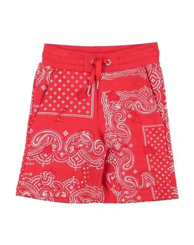 Givenchy Babies'  Toddler Girl Shorts & Bermuda Shorts Red Size 4 Cotton, Polyester, Elastane