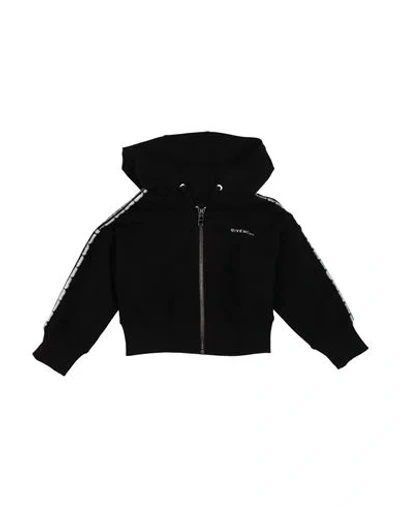Givenchy Babies'  Toddler Girl Sweatshirt Black Size 4 Modal, Cotton, Elastane, Polyamide
