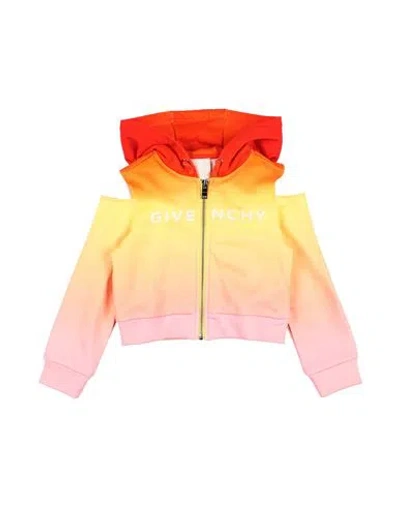 Givenchy Babies'  Toddler Girl Sweatshirt Orange Size 5 Cotton
