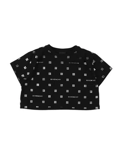 Givenchy Babies'  Toddler Girl T-shirt Black Size 4 Cotton, Elastane