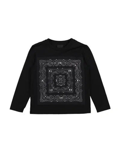 Givenchy Babies'  Toddler Girl T-shirt Black Size 5 Cotton, Swarovski Crystal