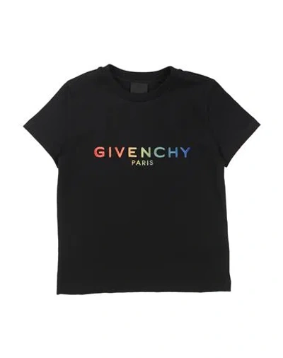 Givenchy Babies'  Toddler Girl T-shirt Black Size 5 Cotton, Elastane