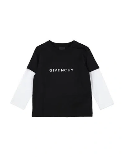 Givenchy Babies'  Toddler Girl T-shirt Black Size 5 Cotton, Elastane
