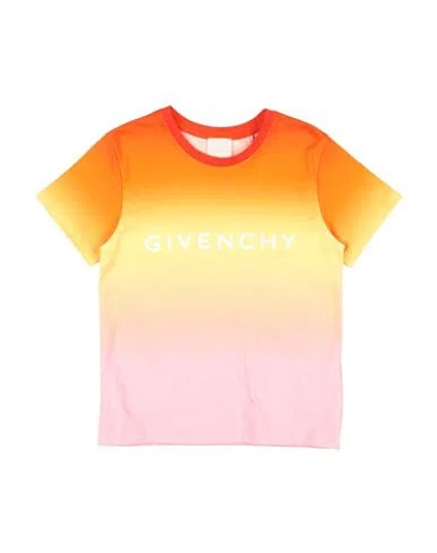 Givenchy Babies'  Toddler Girl T-shirt Orange Size 4 Cotton