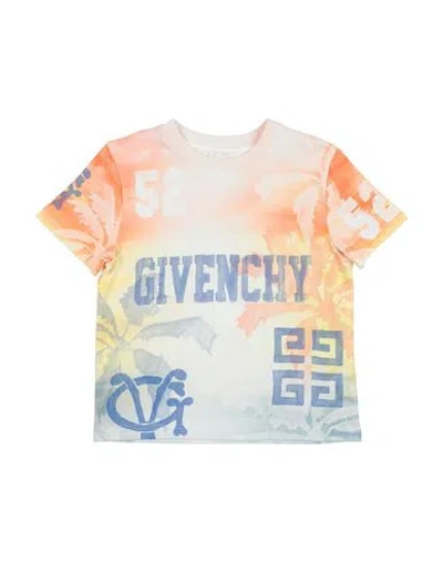 Givenchy Babies'  Toddler Girl T-shirt Orange Size 4 Cotton In Multi