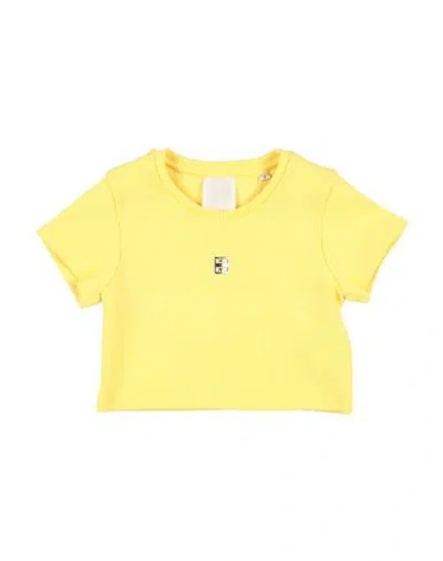 Givenchy Babies'  Toddler Girl T-shirt Yellow Size 4 Cotton, Elastane