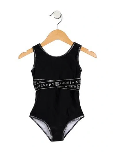 Pre-owned Givenchy Babies' Toddler Girls' Glitter Accent One-piece Swimsuit In Multi