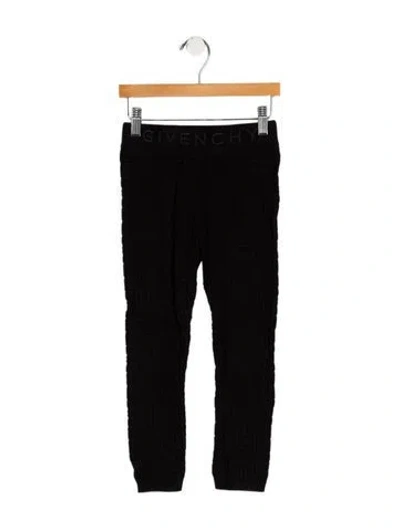 Pre-owned Givenchy Babies' Toddler Girls' Knit Embroidered Pants In Black