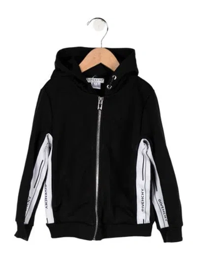 Pre-owned Givenchy Babies' Toddler's Logo Zip Hoodie In Black